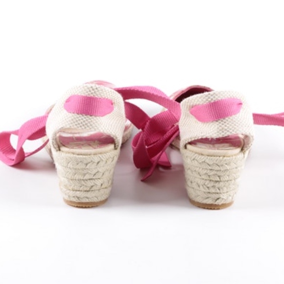 Tommy Hilfiger Women's Pink Tropical Style Wedges - Picture 7 of 8